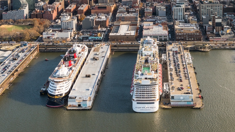 Aerial of Manhattan Cruise Terminal